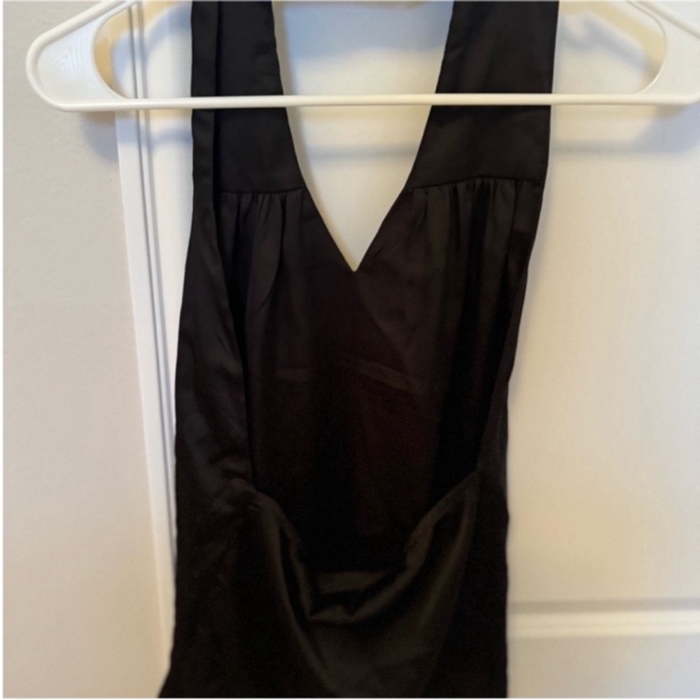 NWT Superdown by Revolve Women’s Elegant Satin Black Halter XXS - Picture 5 of 8
